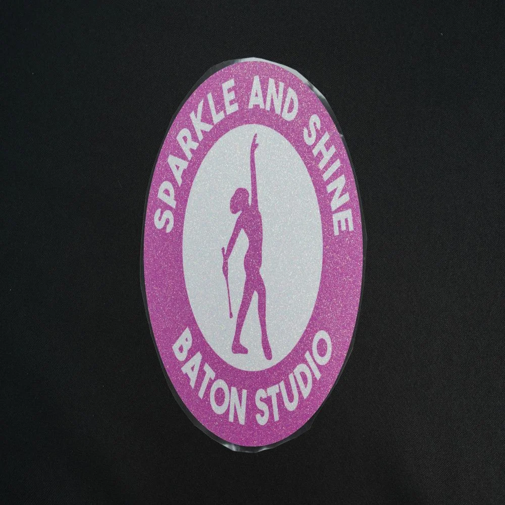 cheer Glitter Vinyl Transfer 6.9x6.9 inch