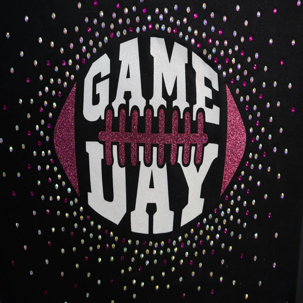Football Glitter Vinyl Transfer 10.4x8.2 inch