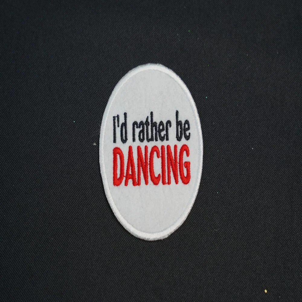 dance Embroidery Patch 2.9x2.9 inch