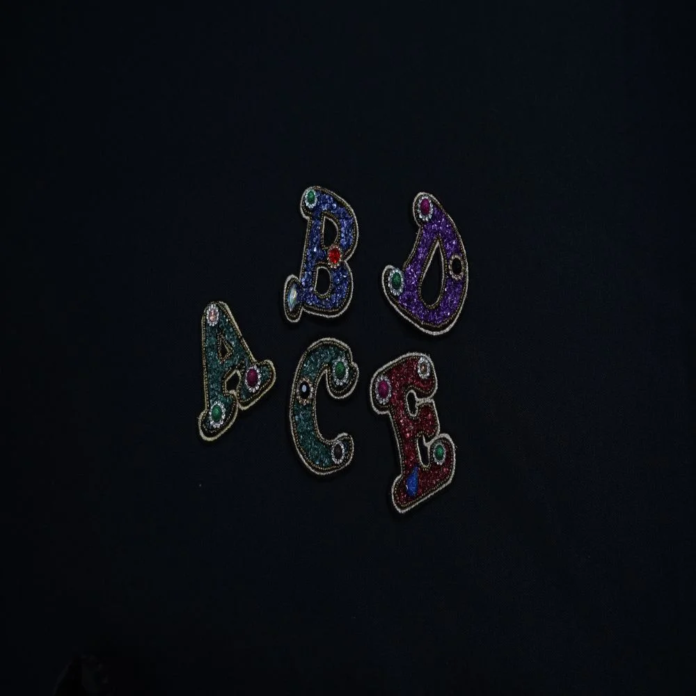 Alphabet Sequin Patch 10.5x2.5 inch