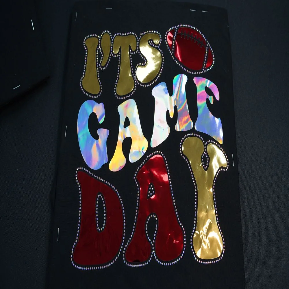 football letter Hologram Vinyl Transfer 10.2x9.8 inch