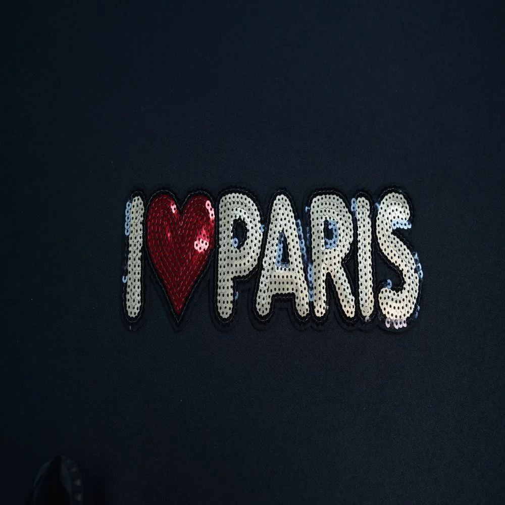 Letters Sequin Patch 9.8x2.9 inch