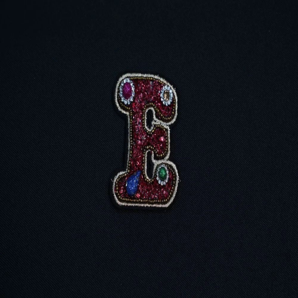 Alphabet Sequin Patch 2x2.3 inch